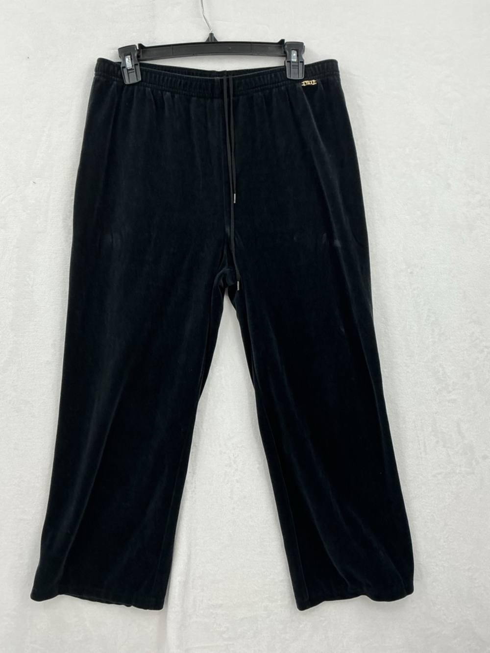 Wide-Leg Black Pull-On Palazzo Pants 830 - Picture 2 of 7